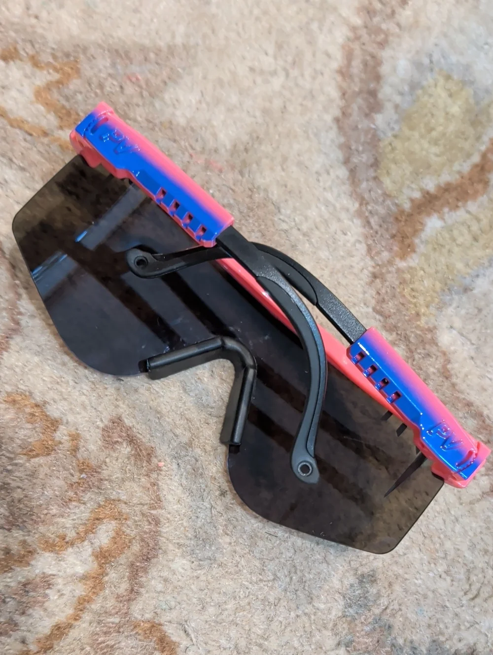 Pit Viper The Peacekeeper Intimidator 2000 Mirrored Blue Shield Sunglasses